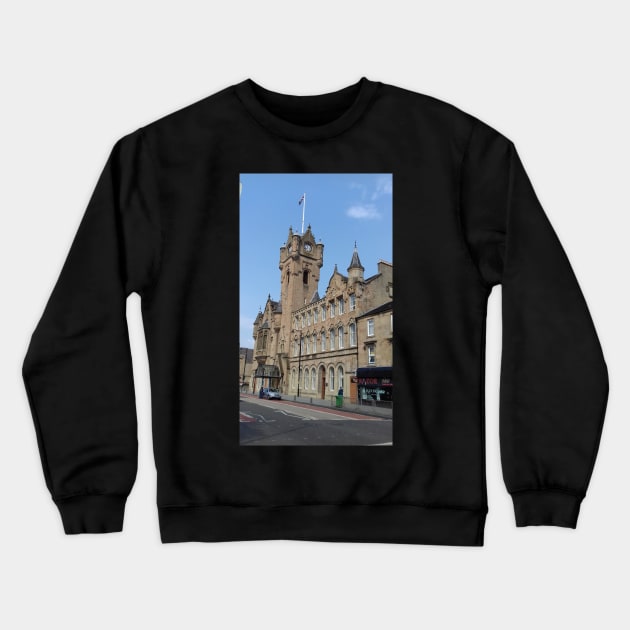 Rutherglen Town Hall, Scotland Crewneck Sweatshirt by MagsWilliamson